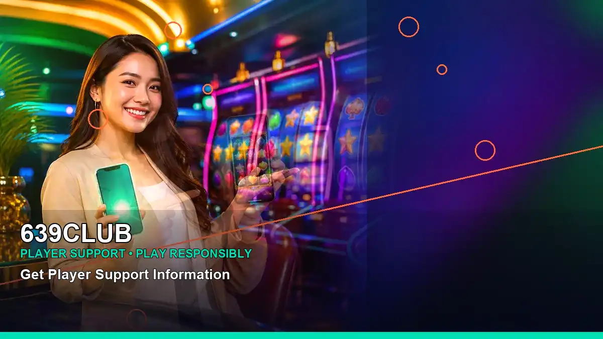 639CLUB reel-based casino bonus games featuring an adult Filipina casino host in a left-focused close-up composition